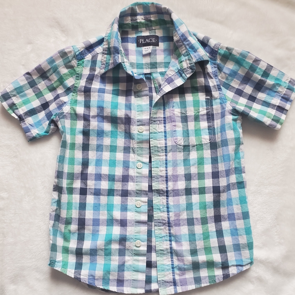 Plaid button down shirt